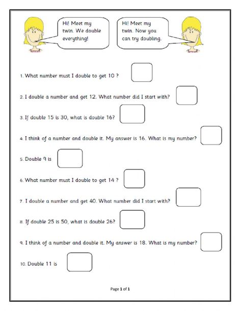 Doubling and halving online activity for Grade 3. You can do the exercises online or download the worksheet as pdf. Doubling And Halving Activities, Doubling And Halving, Math Doubles, The Worksheet, Math Worksheet, Online Activities, School Subjects, Grade 3, Online Workouts