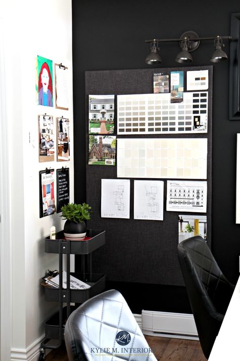 Storage Ideas : The Best Little Cart Ever… Office In Dining Room, Black And White Affair, Ikea Raskog Cart, Dark Desk, Raskog Cart, Ikea Home Office, Beautiful Office Spaces, Tricorn Black, Ikea Raskog