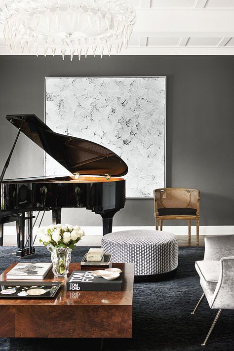 Grand Piano Decor, Grand Piano Living Room, Piano Room Design, Piano Rooms, Black Grand Piano, Grand Piano Room, Piano Room Decor, Piano Living Rooms, Home Music Rooms