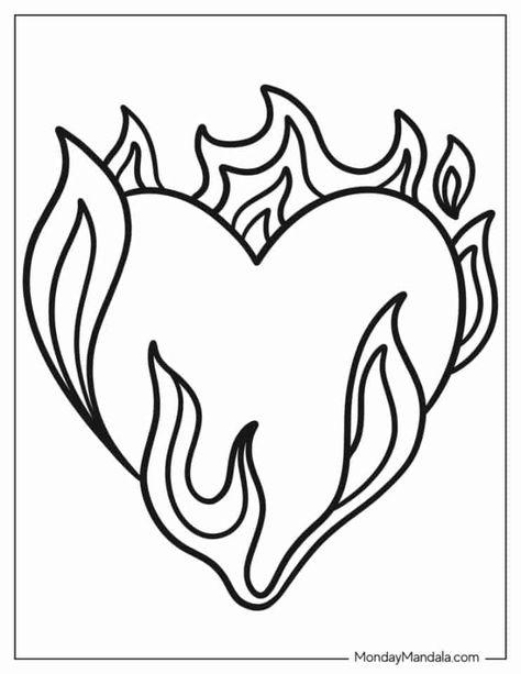 60 Heart Coloring Pages (Free PDF Printables) Images To Color Free Printable, Free Drawing Templates, Coloring Pages Bold And Easy, Coloring Pages Grunge, Easy Coloring Pages For Teens, Bold Coloring Pages, Cute Simple Coloring Pages, Free Adult Coloring Printables Simple, Valentine’s Day Coloring Pages