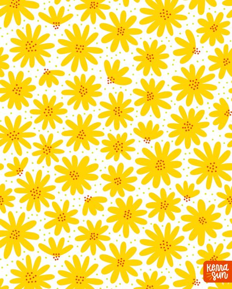 Every time I make a floral pattern, it ends up being daisies. I literally can’t help myself. But I think my daisy dot collection looks especially good in the limewire color palette with that bold lime balanced by softer yellows and pinks. Honestly at this point I want my entire life to be in the limewire color palette.

#kerradoessurfacedesign