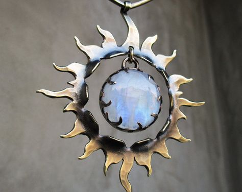 Browse unique items from SilviasCreations on Etsy, a global marketplace of handmade, vintage and creative goods. Sun Amulet, Cosmic Jewelry, Metal Art Jewelry, Silver Metal Clay, Copper Jewellery, Metalwork Jewelry, Metal Clay Jewelry, Modernist Jewelry, Hand Saw