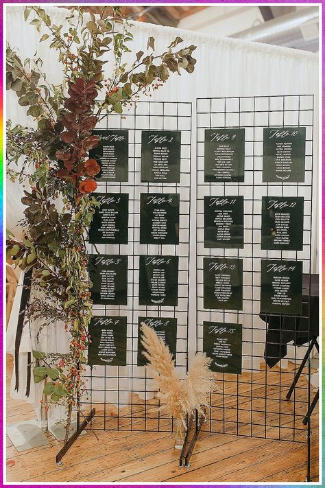 Wedding Seating Chart Ideas - Just In! Great items from leading brands to meet your supply needs. Metal Grid Seating Chart, Trifold Wedding Seating Chart, Lattice Seating Chart, Seating Chart Ideas, Affordable Seating, Hunt Seat, Chart Ideas, Metal Grid, Wedding Vision