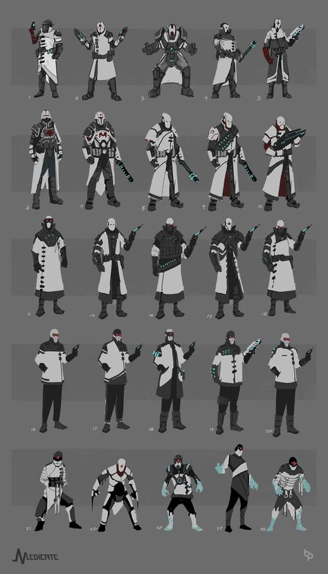 Spy Concept Art Character Design, Scientist Character Design Concept Art, Doctor Illustration Art, Doctor Outfit Ideas, Medic Character Design, Game Character Design Concept, Villain Outfits Design Male, Clothes Concept Art, Outfits Art Drawing