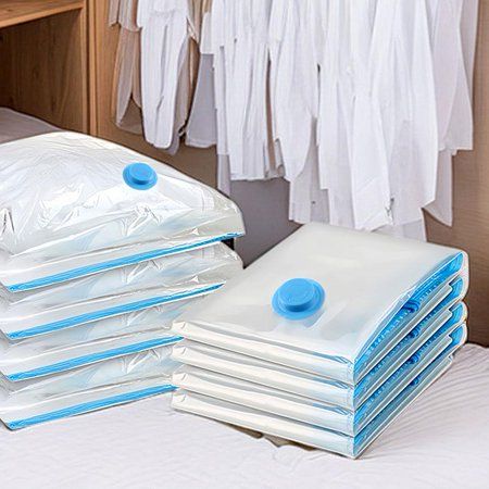 Material: Plastic Size: As shown in the picture Color: As shown in the picture 1. Reduce storage space: Air vacuum bags can compress clothing, quilts and other items to one-third or even smaller of their original size, helping to save storage space. 2. Moisture and insect resistance: Vacuum sealing technology can effectively prevent moisture, and keep items dry. 3. Convenient and easy to use: It is easy to use, just put the items in the bag, evacuate the air, and achieve the effect of reducing volume. Suitable for travel, moving and storage. 4. Versatility: Not only suitable for compressing clothing, quilts and other clothing items, but also suitable for storing swimwear, towels, baby products, and can also be used as fresh-keeping bags and other purposes. 5. Reusable: Made of high-quality Closet Storage Space, Vacuum Storage Bags, Vacuum Storage, Swimwear Store, Floor Sink, Moving And Storage, Hanging Racks, Storage Bags For Clothes, Quilted Bag