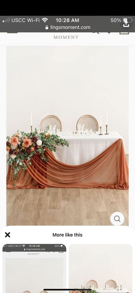 Floral Design | I have been doing weddings for friends for several years but have not yet figured out how to suspend a head table arrangement off the side of the tabl... | Facebook Behind Head Table Decor, Boho Head Table, Head Table Ideas, Head Table Decor, Head Table Wedding, Head Tables, Table Arrangement, Head Table, Table Arrangements