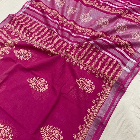 Pretty pink ❤️ 💫Premium Hand Block Printed Linen Sarees Specially Designed in Bagru jahota rapid hand block print 100% Natural Dye Fabric : Linen Length : 5.5 Meters Blouse Piece : 0.90 Meter DM to buy 🛍️ #silksaree #handblockprinted #maheshwarisarees #newcollection #bagrutextiles #bagruprint #handcrafted #handblockprinting #printedfabric #instagood #dmtobuy #fastselling #bagru #dabuprint #jahotaprintsaree Natural Dye Fabric, Dabu Print, Linen Sarees, Bagru Print, Dye Fabric, Hand Block Print, Block Printing, Natural Dye, Printed Linen