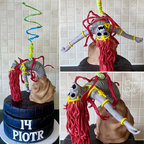 Handmade fondant Ganondorf from The Legend of Zelda: Tears of the Kingdom Zelda Tears Of The Kingdom Cake, Zelda Tears Of The Kingdom, Tears Of The Kingdom, The Legend Of Zelda, Legend Of Zelda, Birthday Cakes, Fondant, Zelda, Birthday Cake