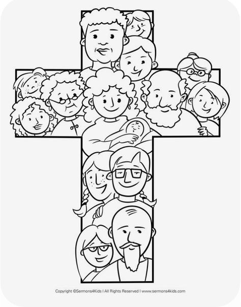 Hope Coloring Page, Body Of Christ Craft Kids, Church Coloring Pages For Kids, Sunday School Coloring Sheets, Christian Coloring Pages, Jesus Coloring Pages, Sunday School Coloring Pages, Childrens Sermons, Bible Activities For Kids