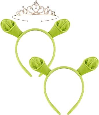 Shrek Ears, Monster Cosplay, Shrek Fiona, Crown Costume, Shrek Costume, Headband Crown, Halloween Monster, Ears Headband, Halloween 2024