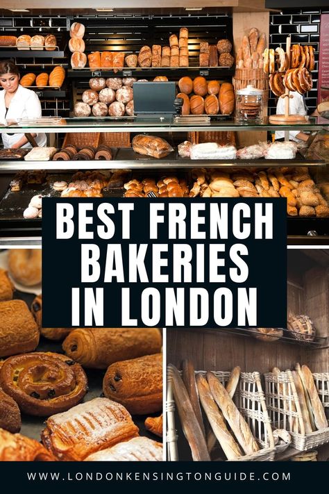 Guide to the best friend bakeries in London including those that cross over into french patisserie category offering delicious french treats. | French Bakeries Interior | French Pastries Patisserie Bakeries | French Pastries Aesthetic | French Pastries Patisserie | French Boulangerie | French Boulangerie Aesthetic | french Boulangerie Interior | French Bakery | French Patisserie Shop French Confectionary, Boulangerie Aesthetic, Pastries Aesthetic, French Boulangerie, Best Pastries, Gluten Free London, Traveling To London, Breakfast On A Budget, What To Do In London