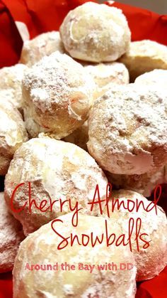 Almond Snowballs, Cherry Cookies, Snowball Cookies, Cherry Almond, Recipes Christmas, Cherry Recipes, Cookie Swap, Italian Cookies, Xmas Cookies