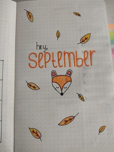 September Writing Ideas, Bujo Ideas September, September Whiteboard Art, September Journal Ideas Easy, September Journal Spread, September White Board Ideas, September Journal Page, Journal Ideas September, September Journal Cover