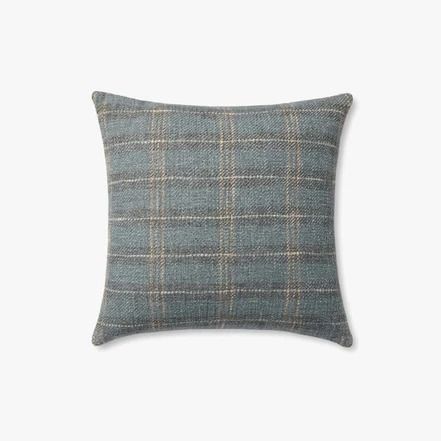 PAL0050 BLUE | Loloi Rugs Loloi Amber Lewis, Rustic Palette, Magnolia Home Rugs, Amber Lewis X Loloi, Plaid Throw Pillow, Amber Lewis, Plaid Throw Pillows, Plaid Pillow, Blue Amber