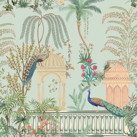 Mughal garden illustrations on Behance Mughal Garden, Peacock Plant, Peacock Wallpaper, Mughal Art Paintings, Mountain Illustration, Garden Illustration, Print Design Art, Plant Vector, Theme Color