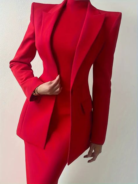 Lapel Collar Coat, Family Website, Chique Outfit, Blazer Casual, Elegant Jacket, Ladies Blazer, Types Of Coats, Turtleneck Dress, Elegante Casual