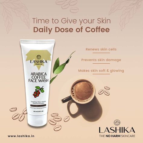 It’s a Gentle Reminder from our side to get your skin the daily dose of coffee with LASHIKA Arabica Coffee Face Wash. Tag the person with whom you want to share the goodness of coffee facewash. https://www.lashika.in/product/arabica-coffee-facewash/ #LASHIKA #NoHarmSkinCare #ArabicaCoffeeFacewash #coffee #facewash Face Wash Design, Coffee Face Wash, A Gentle Reminder, Motion Design Video, Design Video, Arabica Coffee, Deep Cleansing, Damaged Skin, Face Wash