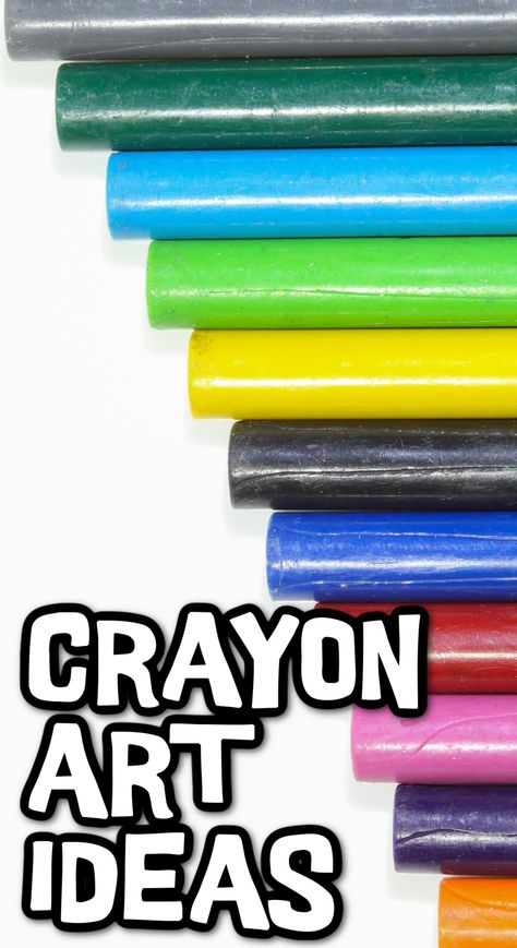 20+ Easy & Colorful Crayon Art Ideas for Kids | Kids Activities Blog Crayon Crafts For Adults, Crayon Crafts For Preschoolers, Crayon Crafts For Teachers, Homemade Crayons For Kids, Make Your Own Crayons, Crayon Art Ideas, Wax Crayon Art, Art Ideas For Kids, Making Crayons