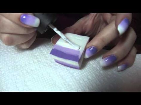 Ombre Nail Art  YouTube Ombre Nail Art Tutorial, Gradient Nails Tutorial, Sponge Nail Art, Ombre Nails Tutorial, Glitter Gradient Nails, Ombre Nail Art, Nail Techniques, Nail Designs Tutorial, Ombre Nails Glitter