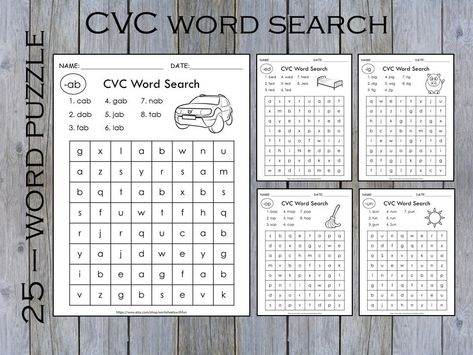 3 Letters Words, Puzzle For Kindergarten, Cvc Word Search, Cvc Worksheets Kindergarten, Cvc Practice, Cvc Worksheets, Cvc Words Worksheets, 3 Letter Words, Kindergarten Morning Work