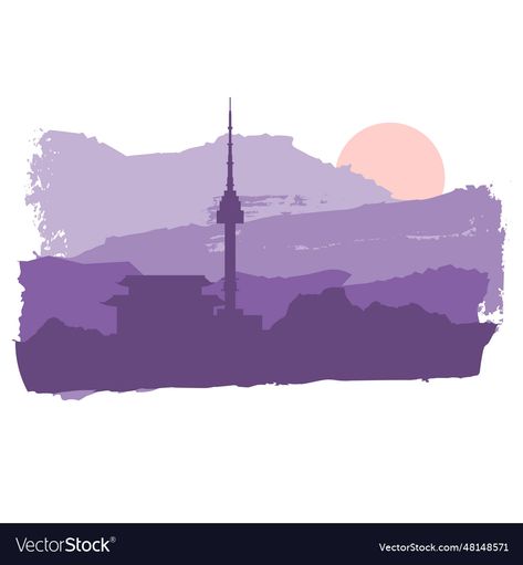 Namsan Tower, Busan, Transparent Png, High Res, Simple Style, Seoul, Png Images, Adobe Illustrator, Vector Images