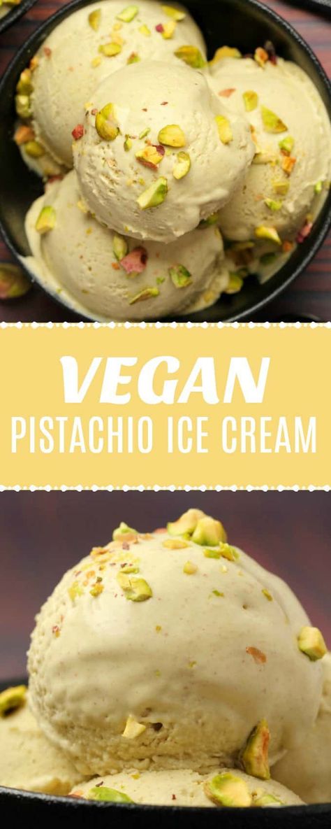 Creamy and beautifully green vegan pistachio ice cream. Smooth and wonderfully textured with all the pistachio flavor you can dream of! Gluten-free. #vegan #dairyfree | lovingitvegan.com Vegan Pistachio Ice Cream, Vegan Pistachio, Patisserie Vegan, Vegan Ice Cream Recipe, Desserts Keto, Pistachio Ice Cream, Desserts Vegan, Cake Vegan, Healthy Ice Cream