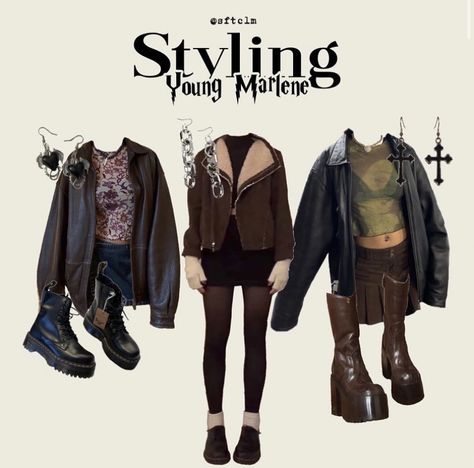 Marlene Mckinnon Inspired Outfits, Marauders Outfits Sirius, Marlene Mckinnon Style, Marauders Style Outfits, Lily Potter Outfit, Marlene Mckinnon Kinnie, Mary Macdonald Outfit, Marauders Summer Outfits, Sirius Black Aesthetic Clothes