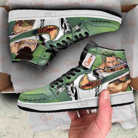 Bungo Stray Dogs Anime, Roronoa Zoro Anime, Zoro Anime, Sneaker High Heels, Anime Sneakers, Jordan 1 Sneakers, High Shoes, Stray Dogs Anime, Air Jordan 1 High