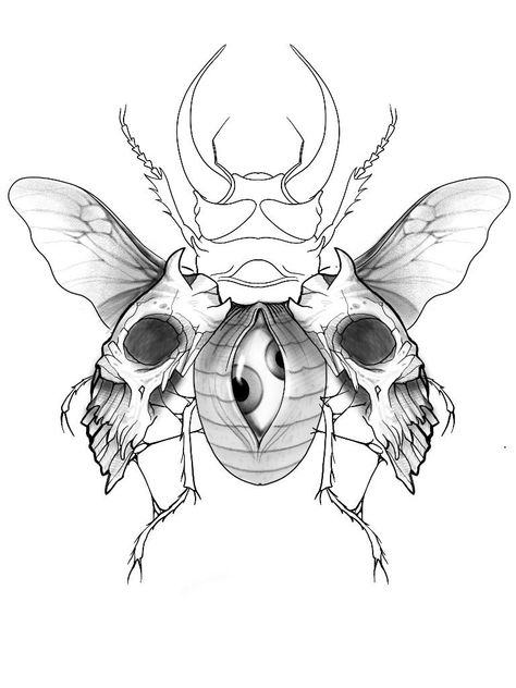 Beetle Neck Tattoo, Demonic Art, Cicada Tattoo, Moving On Tattoos, Denim Paint, Beetle Tattoo, Basic Tattoos, Japanese Oni, Gemini Tattoo