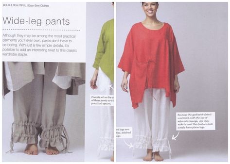 How To Sow Clothes, Lagenlook Sewing Patterns, Lagenlook Patterns, Lagenlook Clothing, Curvy Pants, Linen Fashion, Classic Wardrobe Staples, Romantic Outfit, Indie Sewing Patterns