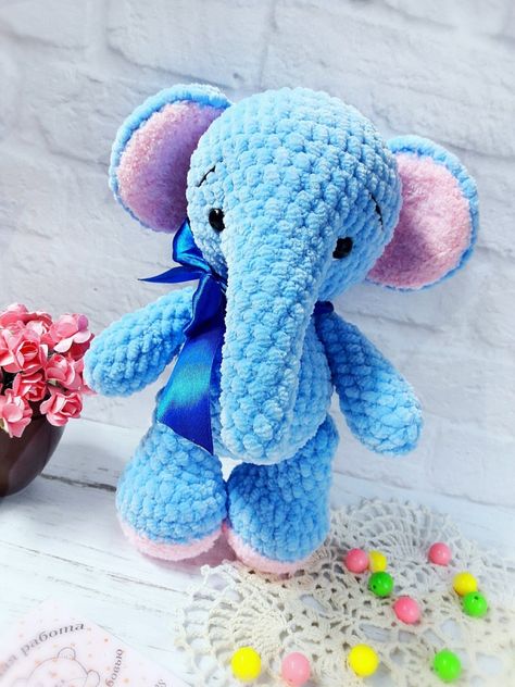 Plush elephant free pattern Amigurumi Elephant Pattern, Crochet Elephant Pattern, Amigurumi Elephant, Crochet Elephant, Elephant Plush, Crochet Amigurumi Free, Elephant Pattern, Cute Elephant, Amigurumi Free