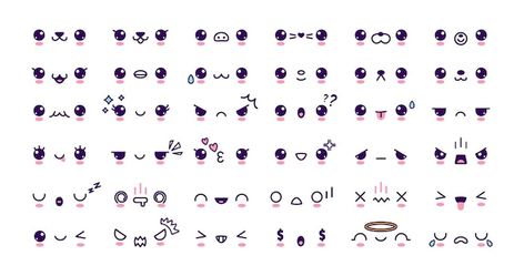 Comic Emotions, Kiss Symbol, Emotion Face, Character Expressions, Avatar Animals, Face Cartoon, Emotion Faces, Cartoon Kawaii, Psd Icon