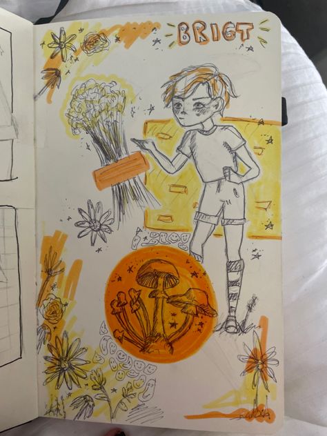 Sketchbook aesthetic sunny flowers Yellow Sketchbook, Draw Art, Sketchbook Pages, Orange And Yellow, Sketch Book, Art Drawings, Sketch, Orange, Yellow