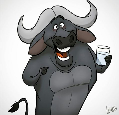 S. T. Lewis #waterbuffalo #buffalo #water Buffalo Character Design, Buffalo Cartoon, Cartoons Eating, Buffalo Pictures, Animal Creatures, Animal Poses, African Buffalo, Bat Animal, Funny Sketches