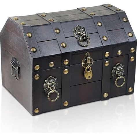 Treasure Chests, Chest Storage, Pirate Treasure Chest, Treasure Hunts, Decorative Storage Boxes, Scavenger Hunts, Wood Storage Box, Pirate Treasure, Vintage Chest