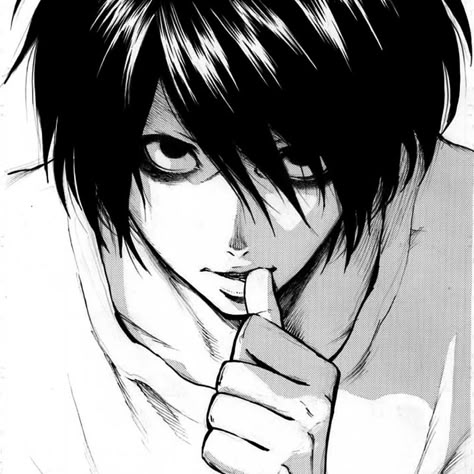 Dark Kawaii, L Lawliet, Funny Phone Wallpaper, Bleach Manga, Anime Comics, Dark Aesthetic, Manga Art, Anime Drawings, Anime Icons