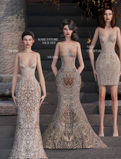 NICESET | Mably Store on Patreon Mably Store Sims 4, Sims 4 Wedding Dress, Sims 4 Traits, Cc Mods, Rich Clothes, Pelo Sims, Free Sims 4, Sims 4 Cc Folder, Sims 4 Gameplay