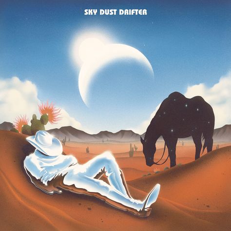 SKY DUST DRIFTER ・COVER ART on Behance Book Cover Artwork, The Lone Ranger, Art Matters, Space Cowboys, Cover Artwork, Vinyl Cover, Music Covers, Editorial Illustration, Various Artists