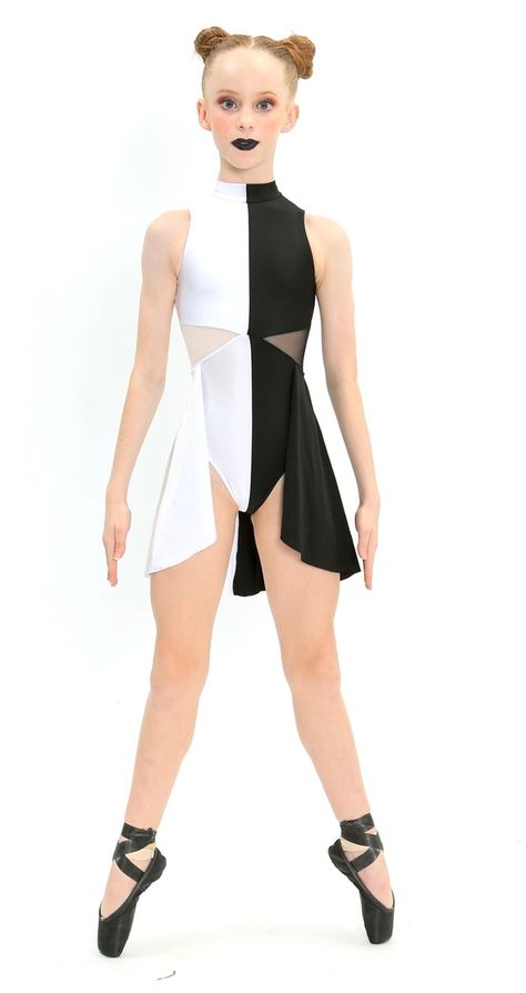 Not All Black & White Dance Moms Costumes, Modern Dance Costume, Cute Dance Costumes, Pretty Dance Costumes, Dance Costumes Dresses, Contemporary Dance Costumes, Lyrical Costumes, Dance Costumes Lyrical, Dancer Wear