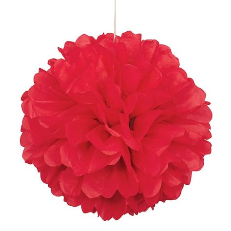 Tissue Paper Ball, Red Pom Poms, Pom Pom Decorations, Paper Pom Pom, Tissue Pom Poms, Red Tissue Paper, Tissue Paper Pom Poms, Paper Balls, Paper Pom Poms