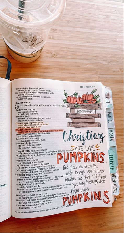 Christian’s Are Like Pumpkins, Pumpkin Bible Verse, Fall Bible Journaling Ideas, Fall Journaling Ideas, Journal The Word Bible Ideas, Fall Jesus Quotes, Fall Christian Aesthetic, Fall Pumpkin Drawing, Fall Verses