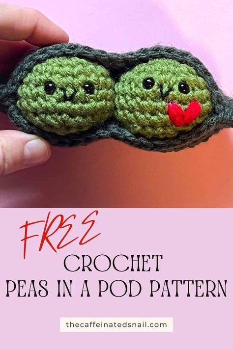 Give a gift of peas this Valentine’s Day with my Crochet Peas in a Pod Pattern! A perfect tiny gift to your special someone to show you care. Two Peas In A Pod Crochet Pattern, Crochet Projects For Boyfriend, Crochet Gift For Boyfriend, Quick Crochet Projects Free Pattern, Fun Crochet Projects Free, Crochet Peas In A Pod, Peas In A Pod Crochet, Crochet Project Free, Quick Crochet Projects