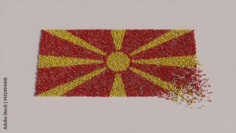 Download North Macedonian Flag formed from a Crowd of People. Banner of North Macedonia on White. Stock Illustration and explore similar illustrations at Adobe Stock. Macedonian Flag, A Crowd Of People, Crowd Of People, North Macedonia, White Stock, Macedonia, Adobe Stock, Beach Mat, Stock Illustration