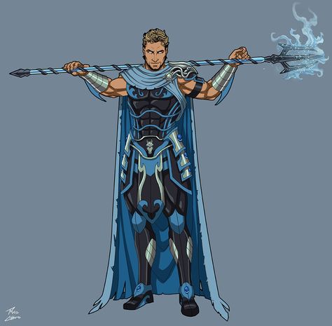 Poseidon | Earth-27 Wiki | Fandom Phil Cho, Greek Mythology Gods, Fantasy Magic, Greek Mythology Art, Superhero Characters, Pahlawan Super, Mythology Art, Fantasy Armor, Superhero Design