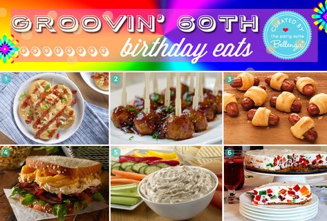 How to Host a Groovin’ 60s Birthday Party for Grown-ups 1960 Theme Party Ideas, Hippy Party Food Ideas, 60s Food Ideas, 60s Theme Party Food, 60s Party Food Ideas, 1960s Food Party, 1960s Birthday Party Ideas, Hippy Food Party, 60s Food Party