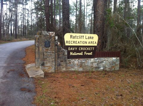 Entrance at Ratcliff Lake of Davy Crockett National Forest near Kennard Texas Davy Crockett, Texas Forever, United State, National Forest, Small Town, Small Towns, Travel Dreams, Entrance, National Parks