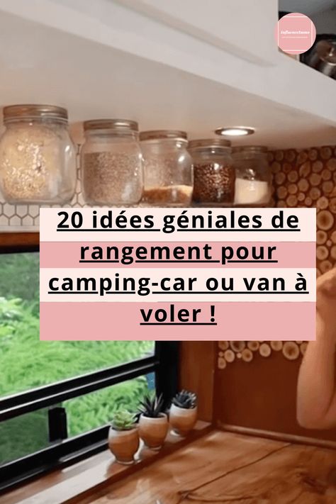 Deco Camping Car, Organisation En Camping, Rangement Caravaning, Petit Camping Car, Astuces Camping-car, Camping Van, Non Perishable, Van Camping, Car Camping