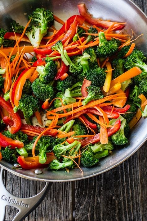 Broccoli Stir Fry | Edible Perspective Stir Fry Broccoli And Carrots, Broccoli Carrot Stir Fry, Easy Broccoli Stir Fry, Broccoli And Carrots, Broccoli Mushroom, Ashley Walters, Vegan Broccoli, Easy Broccoli, Broccoli Stir Fry