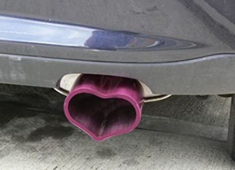 Heart Exhaust Pipe, Heart Exhaust, Hello Kitty Car, Girly Car Accessories, Car Deco, Aesthetic Car, Girly Car, Volkswagen Golf Gti, Car Mods