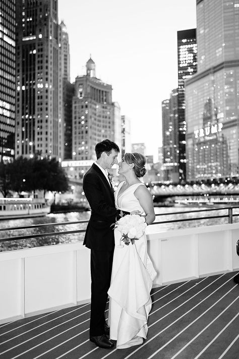 JACLYN + MATT | ODYSSEY CHICAGO RIVER CRUISE WEDDING - Jessica Strickland, International Fine Art and Wedding Photojournalist | Jessica Strickland, International Fine Art and Wedding Photojournalist | Yacht Wedding, Cruise Dress, Cruise Wedding, Chicago River, Church Ceremony, River Cruise, River Cruises, Historical Architecture, Iconic Landmarks